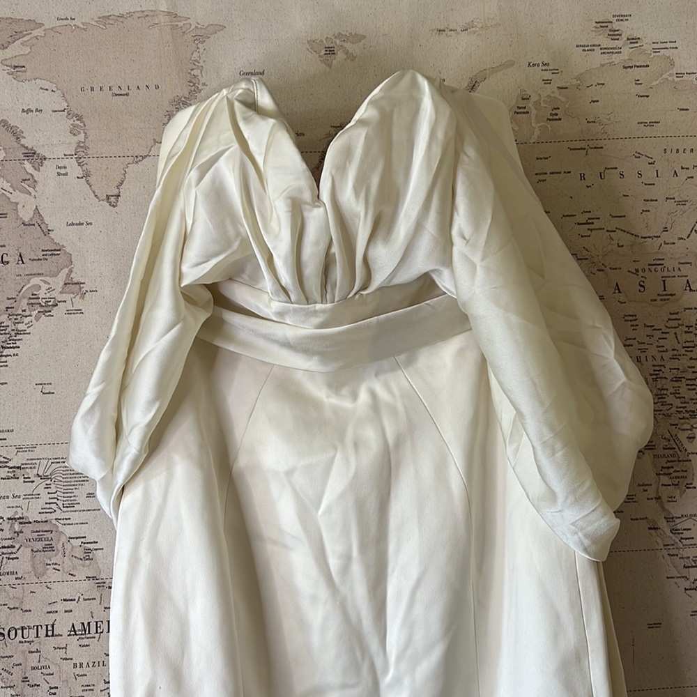 HOUSE OF CB 'Aisha' Ivory Satin Strapless Dress NWOT - Picture 11 of 13